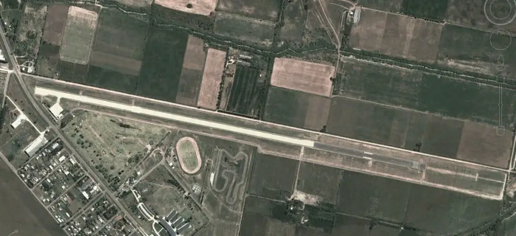 Vista satelital del aeródromo de Sunchales