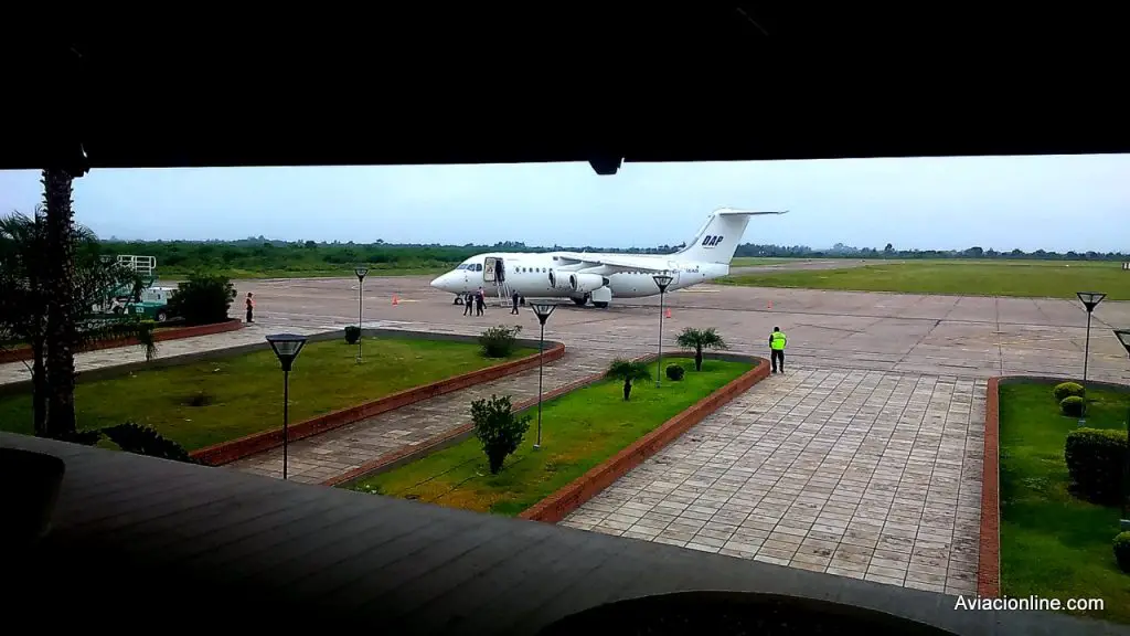 BAe RJ85 CC-AJS de DAP en el aeropuerto de Jujuy (Foto: Comunicaciones DAP)