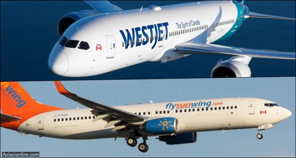 westjet sunwing