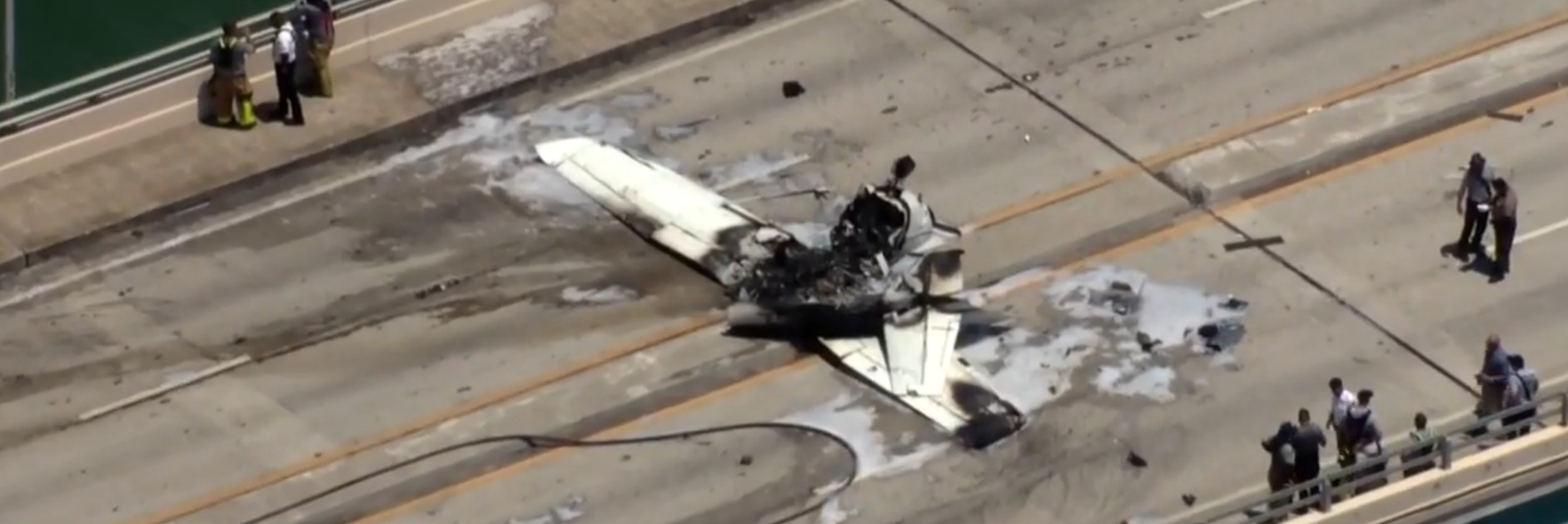 plane crash haulover beach- CBS Miami capture