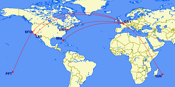 French Bee Map Route