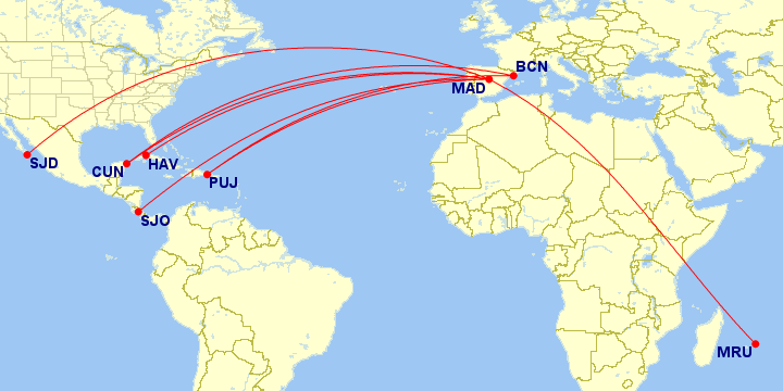 Iberojet red de rutas