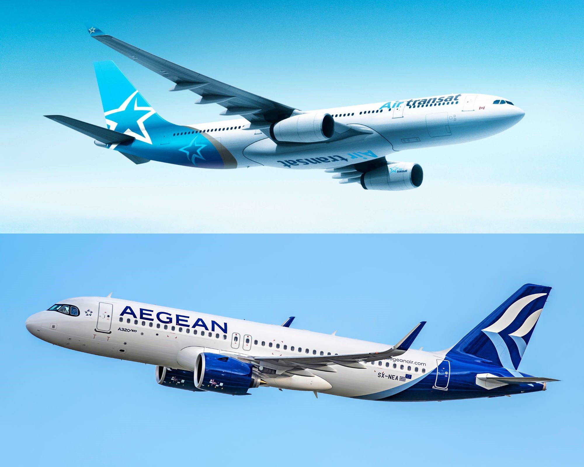 Air Transat y Aegean Airlines