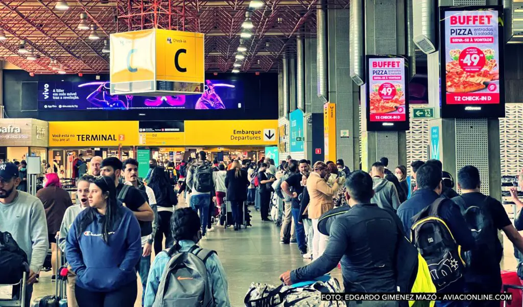 Aeropuerto de San Pablo/Guarulhos, el más congestionado de Brasil