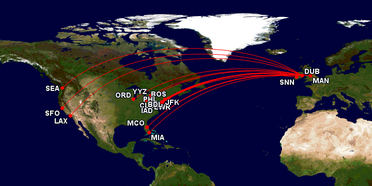 Aer Lingus expands its operations to the United States including Hartford  and Cleveland