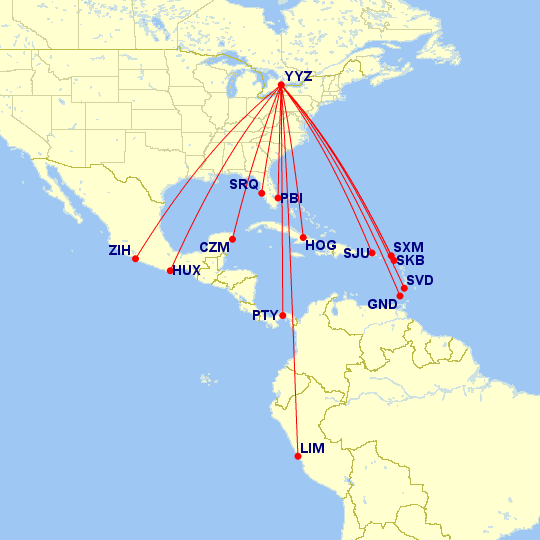 Air Canada resumes 13 holiday destinations from Toronto