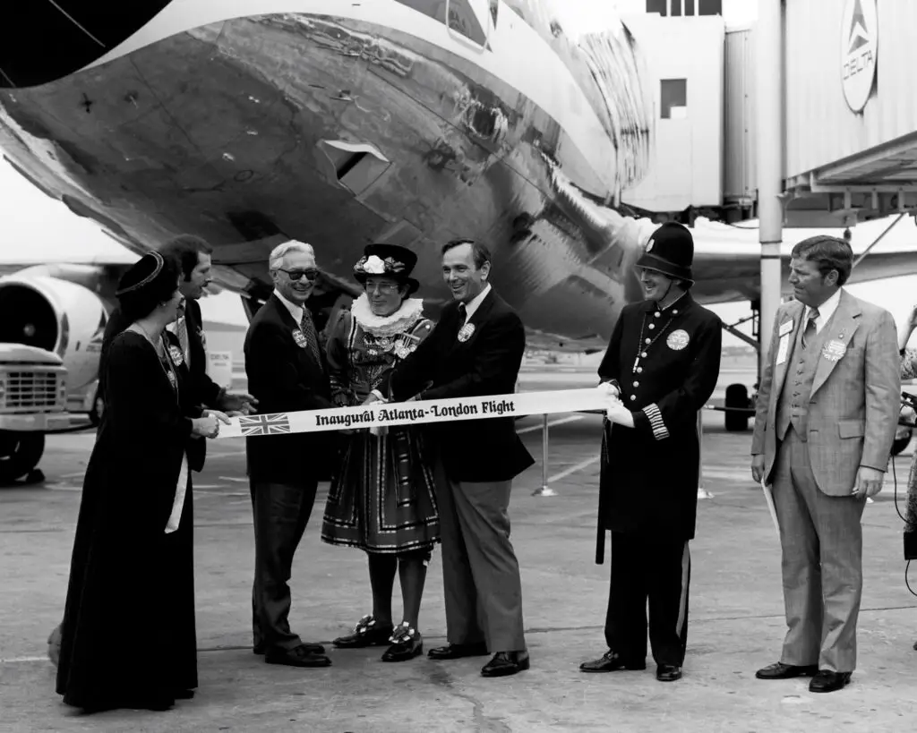 Delta Air Lines celebrates 45 years of flying between the U.S. and the United Kingdom