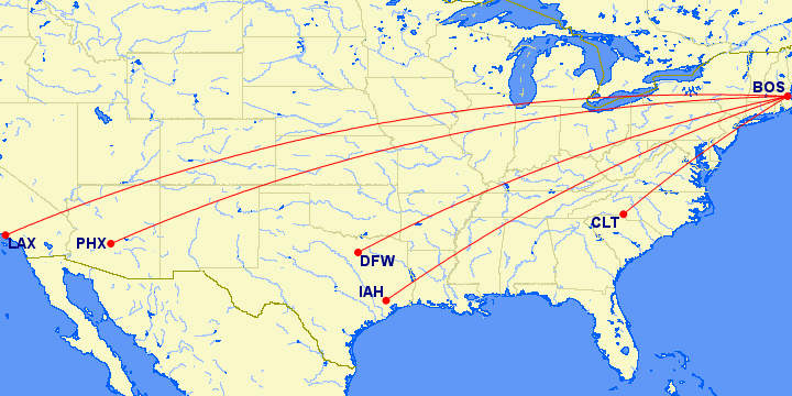 Nuevos destinos de Spirit Airlines desde Boston (BOS)