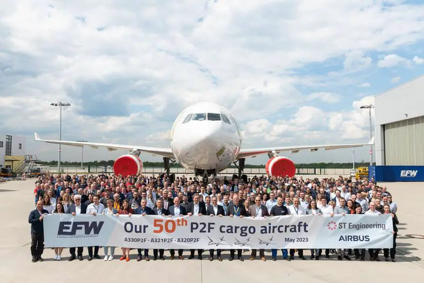 EFW entrega el avión número 50 convertido de pasajero a carga: Airbus A330-300P2F