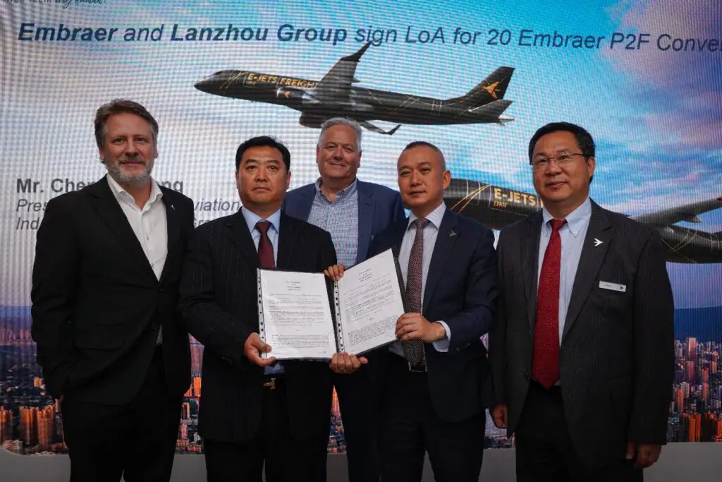 Embraer - Lanzhou Aviation Industry Development Group - Acuerdo conversiones P2F - Paris Air Show 2023