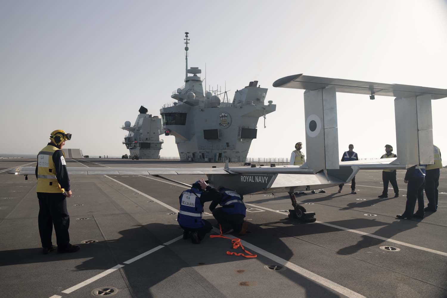 WAS unmanned aircraft on HMS Prince of Wales