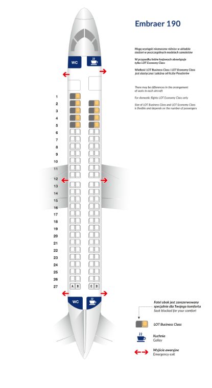 Embraer-190-layout LOT Polish Airlines