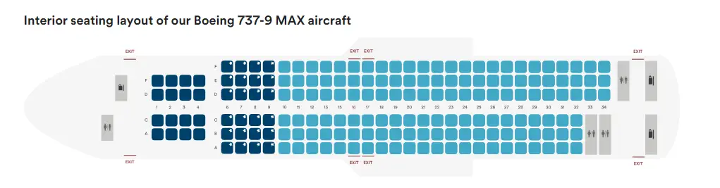 737-9 Alaska seat plan