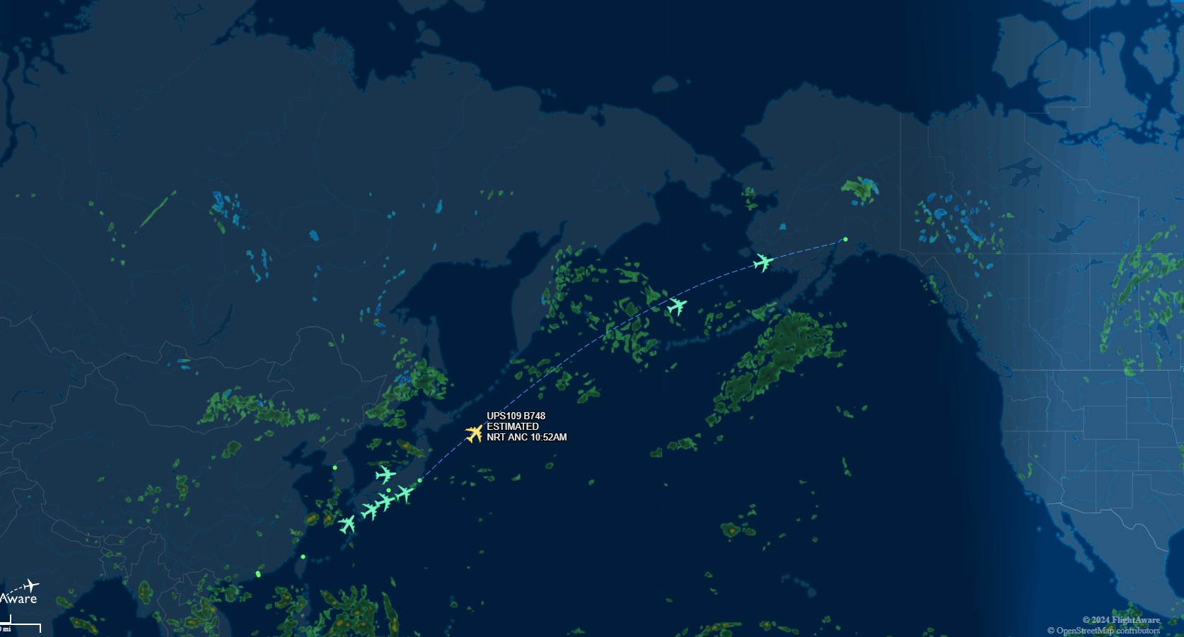 Iphone tracker UPS Boeing 747